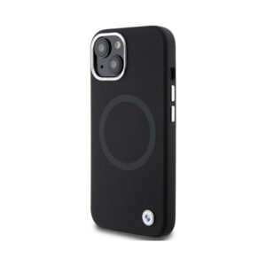Coque iPhone 15 BMW Signature Liquid Silicone MagSafe noire — visuel 2
