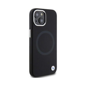 Coque iPhone 15 BMW Signature Liquid Silicone MagSafe noire — visuel 4