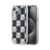 Coque iPhone 15 DKNY IML Checkered Mono Pattern noire
