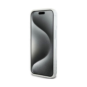 Coque iPhone 15 DKNY Liquid Glitter Big Logo blanche — visuel 5