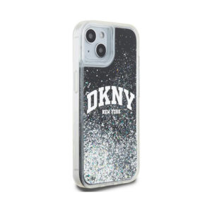 Coque iPhone 15 DKNY Liquid Glitter Big Logo noire — visuel 4