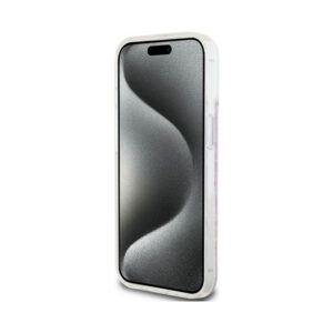Coque iPhone 15 DKNY Liquid Glitter Multilogo rose — visuel 5