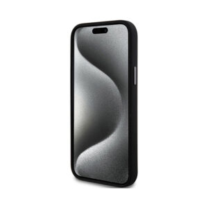 Coque iPhone 15 DKNY Liquid Silicone Metal Logo noire — visuel 5