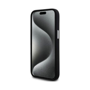 Coque iPhone 15 DKNY Liquid Silicone Small Metal Logo MagSafe noire — visuel 5