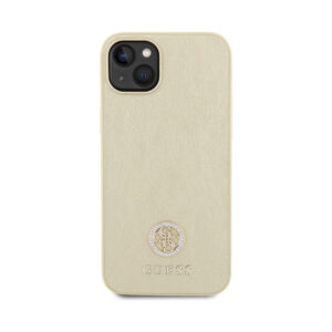 Coque iPhone 15 Guess 4G Strass Metal Logo dorée — visuel 3