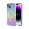 Coque iPhone 15 Guess IML Iridescent MagSafe violette