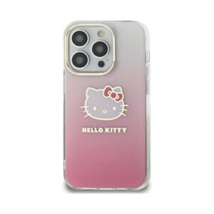 Coque iPhone 15 Hello Kitty IML Gradient Electrop Kitty Head rose