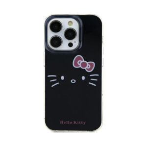 Coque iPhone 15 Hello Kitty IML Kitty Face noire