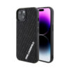 Coque iPhone 15 Karl Lagerfeld 3D Rubber Multi Logo noire