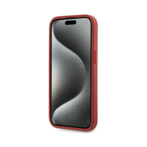 Coque iPhone 15 Karl Lagerfeld Diagonal Quilted Script rouge — visuel 5
