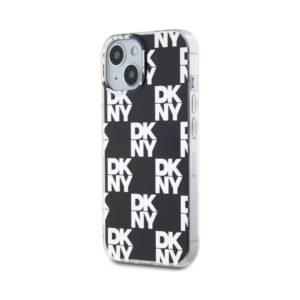Coque iPhone 15 Plus DKNY IML Checkered Mono Pattern noire — visuel 2