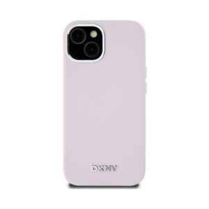 Coque iPhone 15 Plus DKNY Liquid Silicone Small Metal Logo MagSafe rose — visuel 3