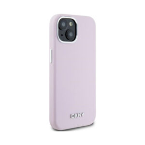 Coque iPhone 15 Plus DKNY Liquid Silicone Small Metal Logo MagSafe rose — visuel 4