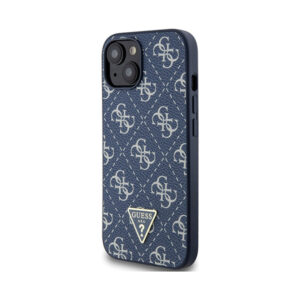 Coque iPhone 15 Plus Guess 4G Triangle Metal Logo bleue — visuel 2
