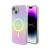 Coque iPhone 15 Plus Guess IML Iridescent MagSafe rose