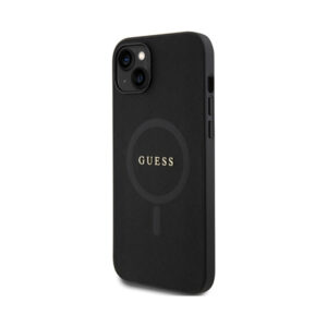 Coque iPhone 15 Plus Guess Saffiano MagSafe noire — visuel 2