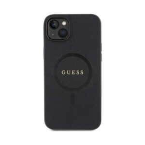 Coque iPhone 15 Plus Guess Saffiano MagSafe noire — visuel 3
