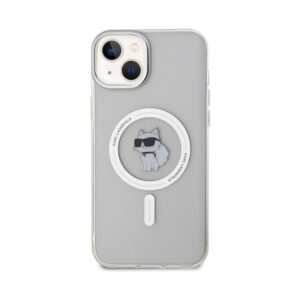 Coque iPhone 15 Plus Karl Lagerfeld IML Choupette MagSafe transparente — visuel 3