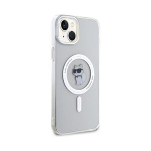 Coque iPhone 15 Plus Karl Lagerfeld IML Choupette MagSafe transparente — visuel 4