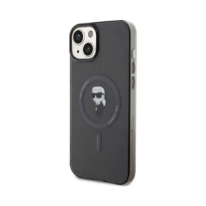 Coque iPhone 15 Plus Karl Lagerfeld IML Ikonik MagSafe noire — visuel 2