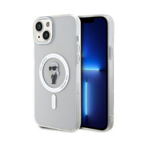 Coque iPhone 15 Plus Karl Lagerfeld IML Ikonik MagSafe transparente