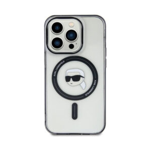 Coque iPhone 15 Plus Karl Lagerfeld IML Karl Head MagSafe transparente