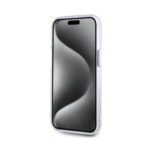 Coque iPhone 15 Plus Karl Lagerfeld IML Metal Karl Head MagSafe blanche — visuel 5