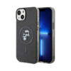 Coque iPhone 15 Plus Karl Lagerfeld Karl & Choupette Glitter Magsafe noire