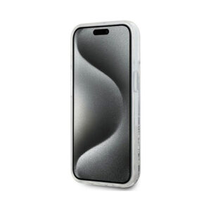 Coque iPhone 15 Plus Karl Lagerfeld Liquid Glitter Choupette Head MagSafe transparente — visuel 5
