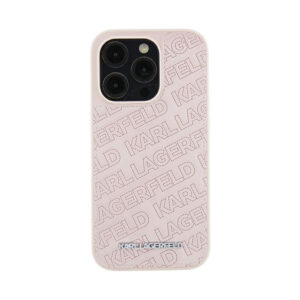 Coque iPhone 15 Plus Karl Lagerfeld Quilted K Pattern rose