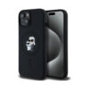 Coque iPhone 15 Plus Karl Lagerfeld Silicone Karl & Choupette MagSafe noire