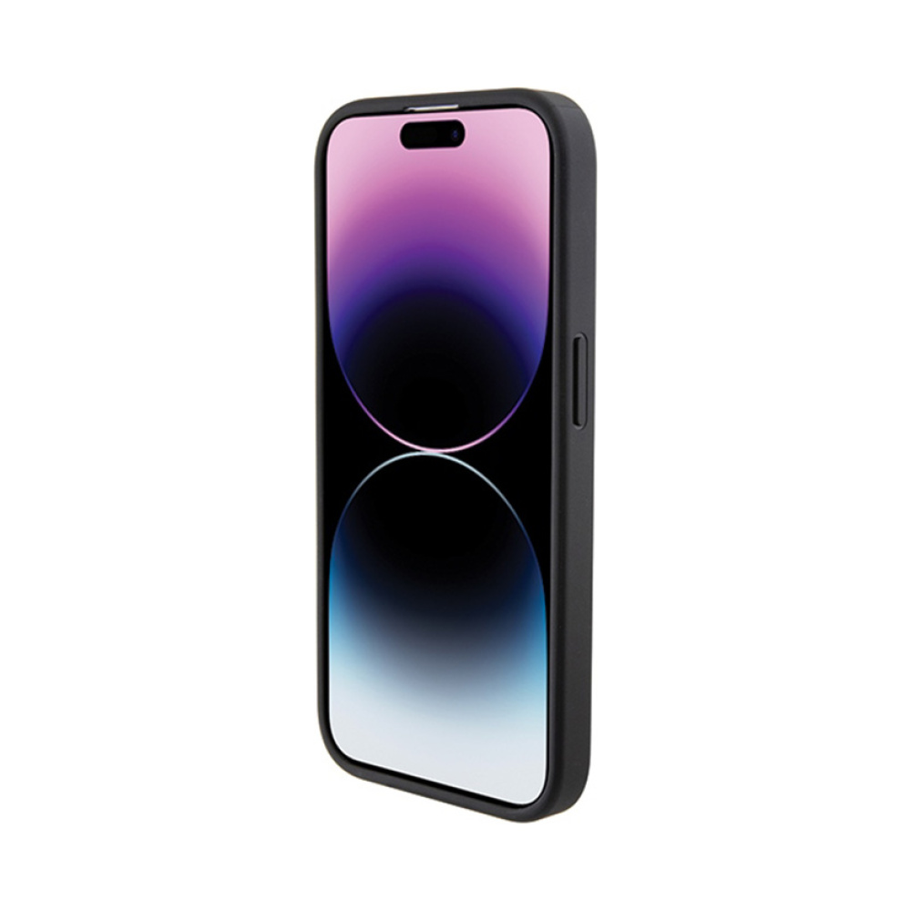Coque iPhone 15 Pro BMW Quilted Tricolor noire — visuel 5
