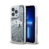 Coque iPhone 15 Pro DKNY Liquid Glitter Big Logo noire