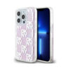 Coque iPhone 15 Pro DKNY Liquid Glitter Multilogo rose