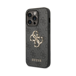Coque iPhone 15 Pro Guess 4G Big Metal Logo grise — visuel 2