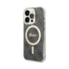 Coque iPhone 15 Pro Guess 4G MagSafe noire