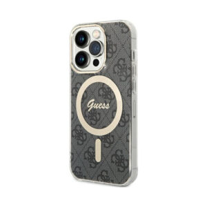 Coque iPhone 15 Pro Guess 4G MagSafe noire