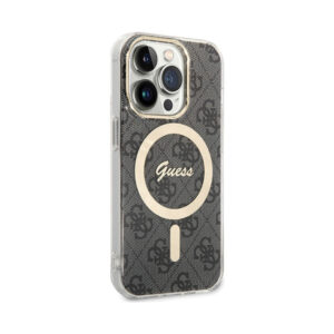 Coque iPhone 15 Pro Guess 4G MagSafe noire — visuel 3