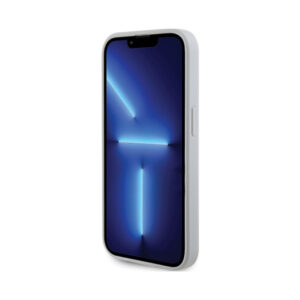 Coque iPhone 15 Pro Guess 4G Strass Metal Logo argentée — visuel 5
