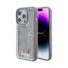 Coque iPhone 15 Pro Guess Sequin Script Metal argentée
