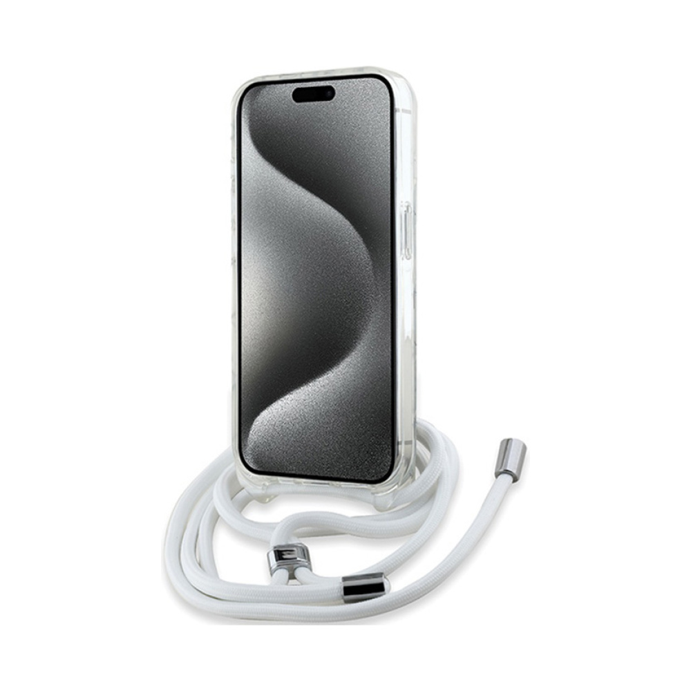 Coque iPhone 15 Pro Karl Lagerfeld Crossbody IML Karl Head MagSafe transparente — visuel 4