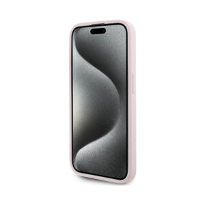 Coque iPhone 15 Pro Karl Lagerfeld Diagonal Quilted Script rose — visuel 5