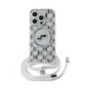 Coque iPhone 15 Pro Karl Lagerfeld IML Crossbody Monogram Karl & Choupette Head MagSafe transparente