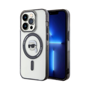Coque iPhone 15 Pro Karl Lagerfeld IML Karl Head MagSafe transparente