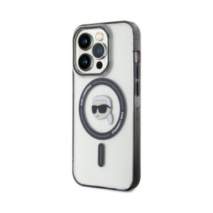 Coque iPhone 15 Pro Karl Lagerfeld IML Karl Head MagSafe transparente — visuel 2