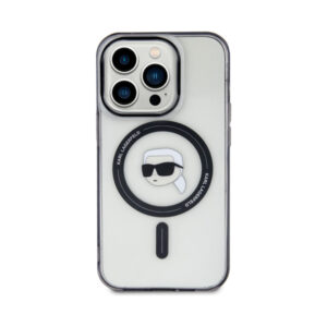 Coque iPhone 15 Pro Karl Lagerfeld IML Karl Head MagSafe transparente — visuel 3