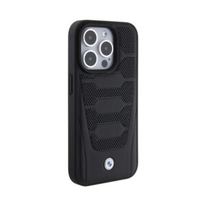 Coque iPhone 15 Pro Max BMW Leather Seats Pattern noire — visuel 4