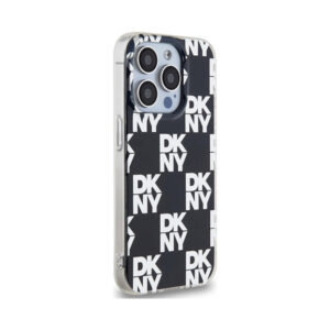 Coque iPhone 15 Pro Max DKNY IML Checkered Mono Pattern noire — visuel 4