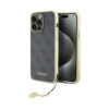 Coque iPhone 15 Pro Max Guess 4G Charms Collection grise
