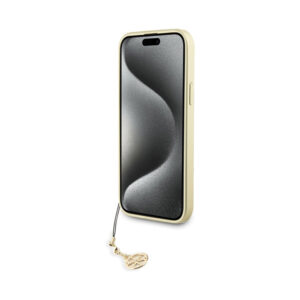 Coque iPhone 15 Pro Max Guess 4G Charms Collection grise — visuel 5